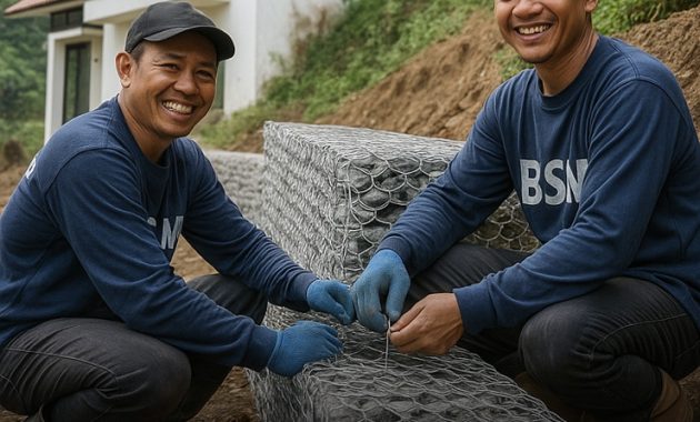 Cara Menguatkan Tebing Rumah dengan Bronjong Penahan Tanah